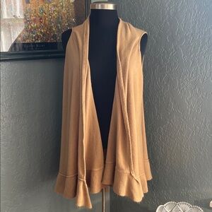 Camel Colored Sweater vest, very soft very cozy
